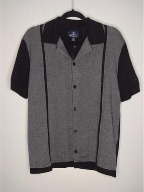 NWT Ben Sherman Men's Black/Button Down Polo Shirt Size Small